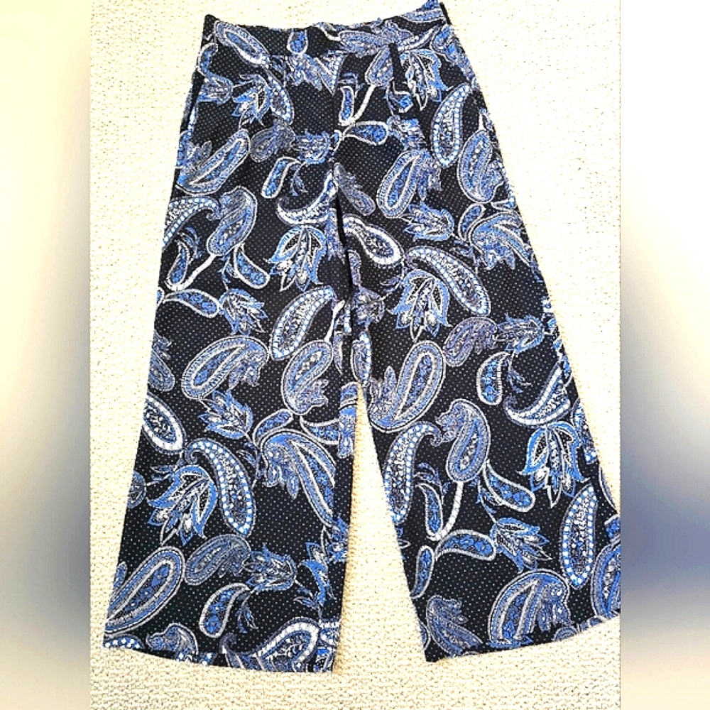 Ann Taylor Factory Paisley Wide-Leg Pants
